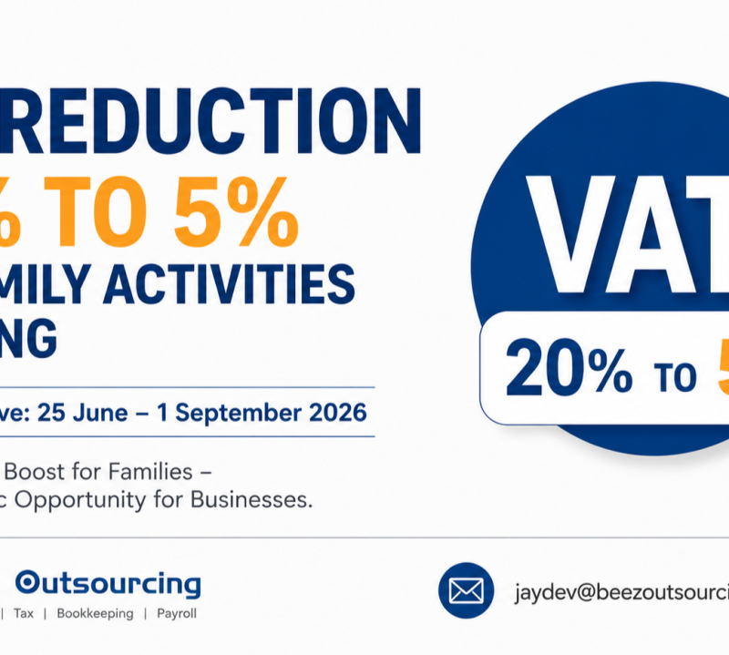 UK VAT reduction from 20% to 5% on selected family-focused activities and dining—just in time for the 2026 summer holidays.